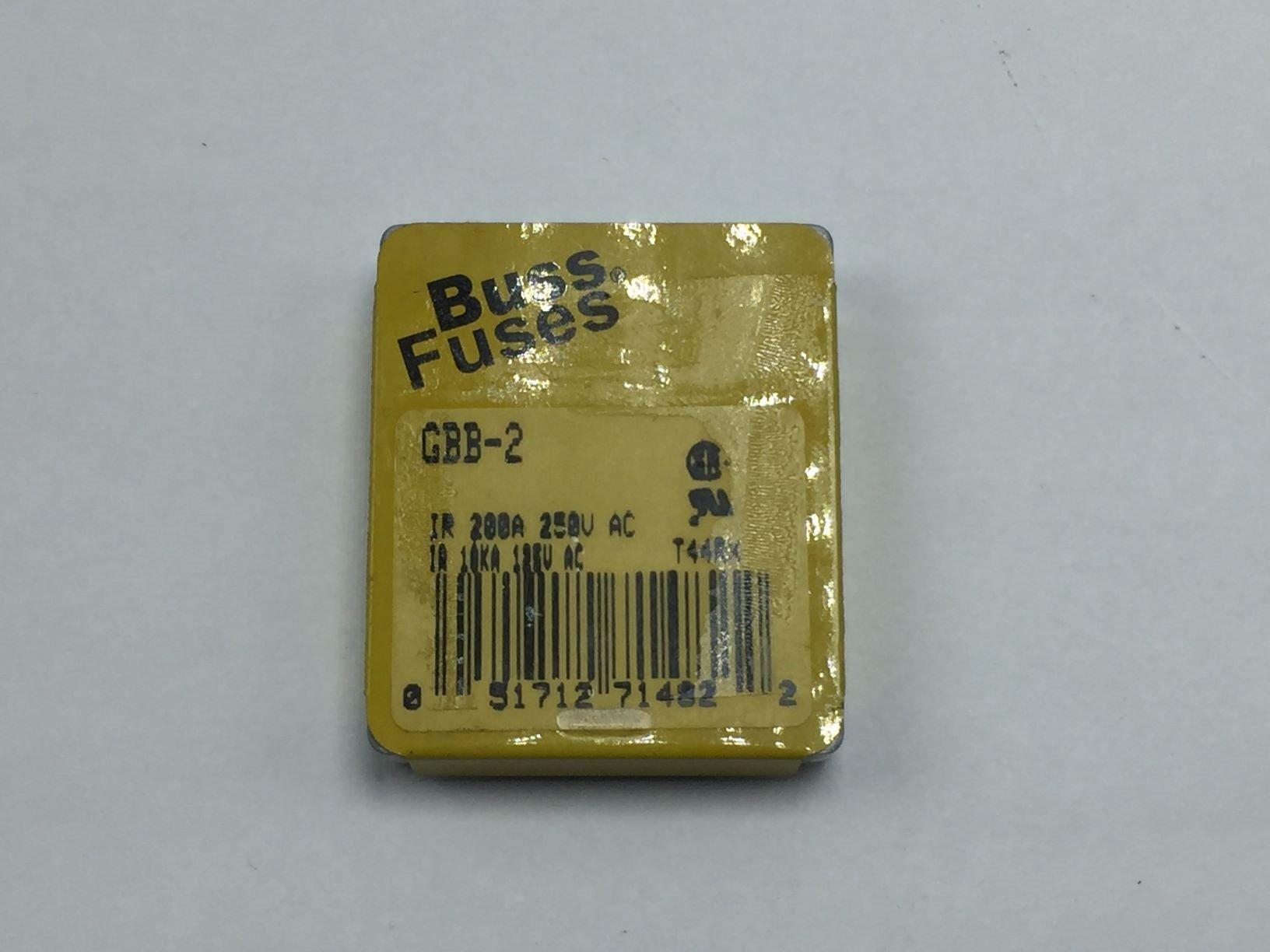 NEW BUSS FUSES GBB-2 NEW  2A 250VAC PKG OF 5 