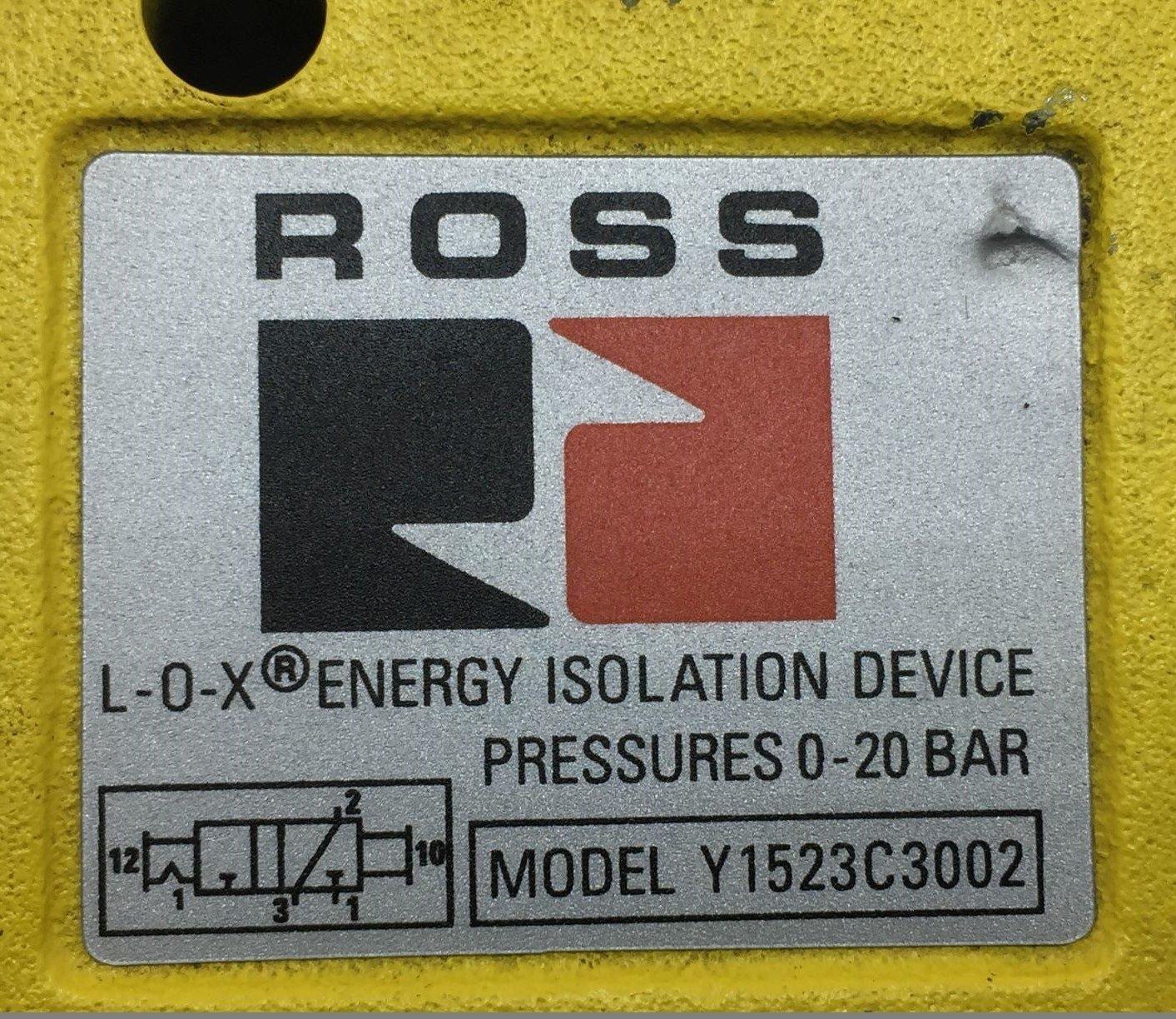  ROSS Y1523C3002 LOCKOUT VALVE TESTED 