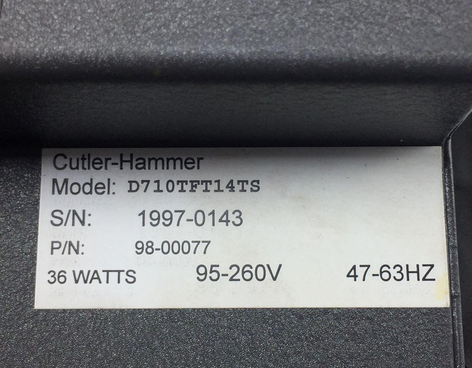  Cutler-Hammer 98-00077 Operator Interface Panel Control Model D710TFT14TS 