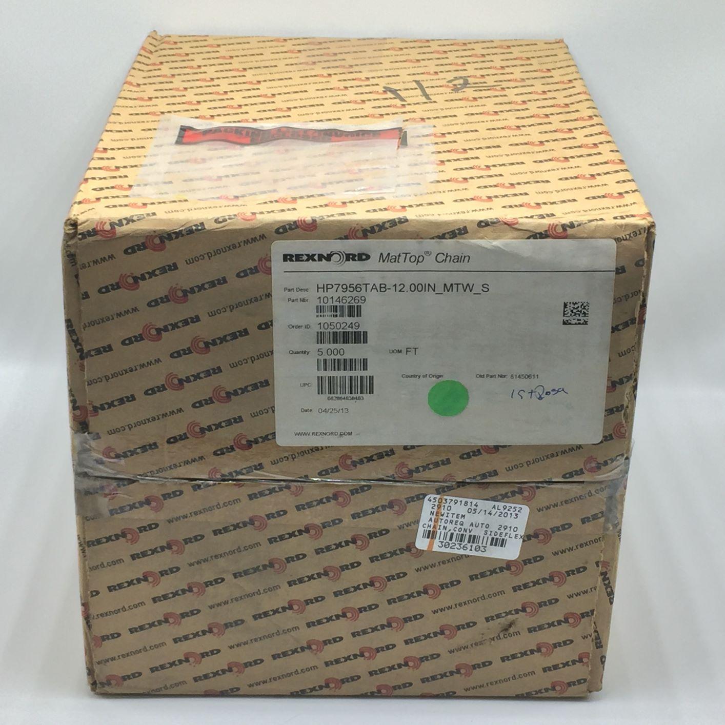 NEW REXNORD HP7956TAB-12IN- CHAIN LENGTH 5 FT PN# 10146269 