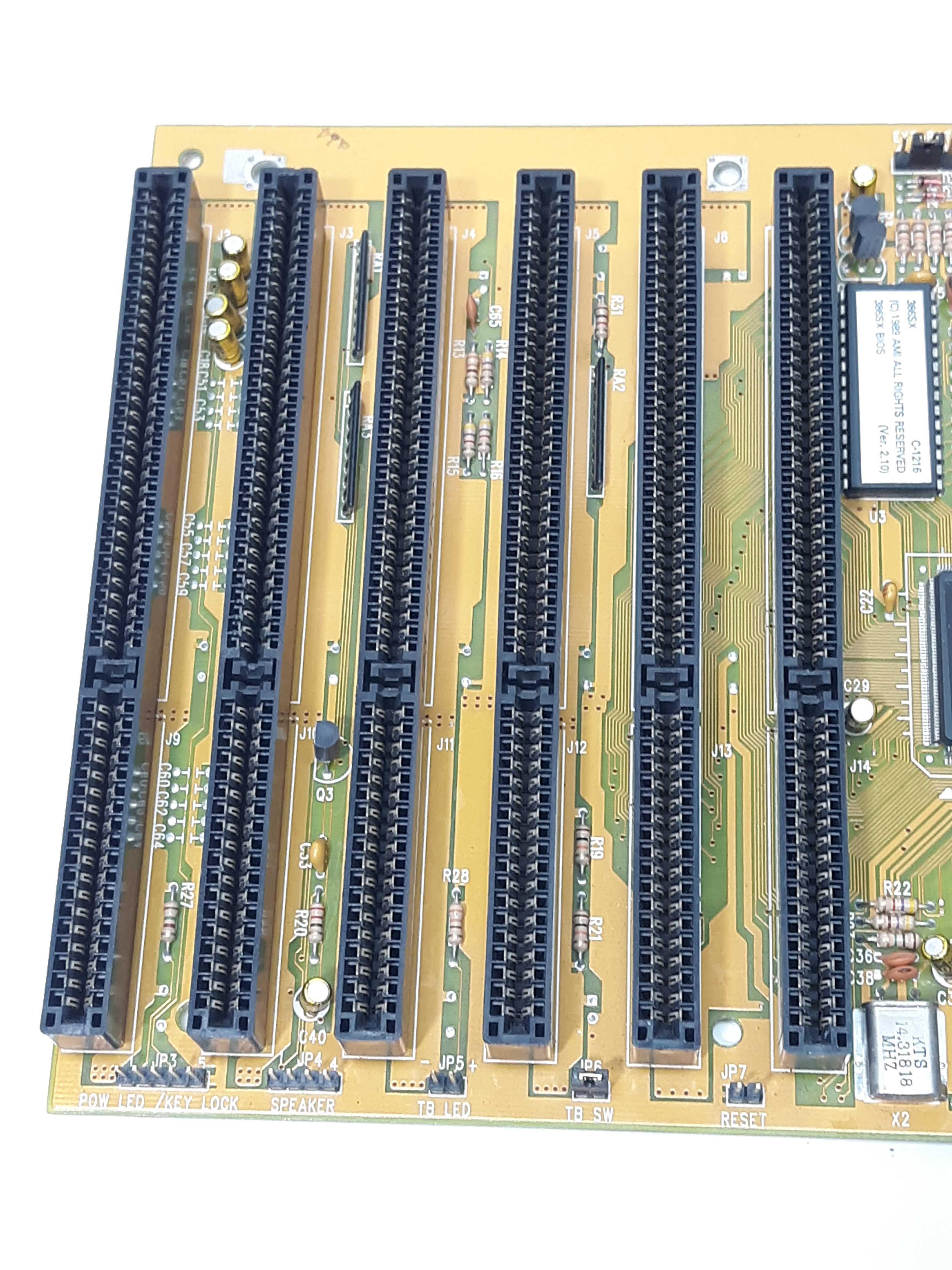 386 PC Chips M396F V2.2 mini Motherboard w Intel 386SX-20 CPU & 1