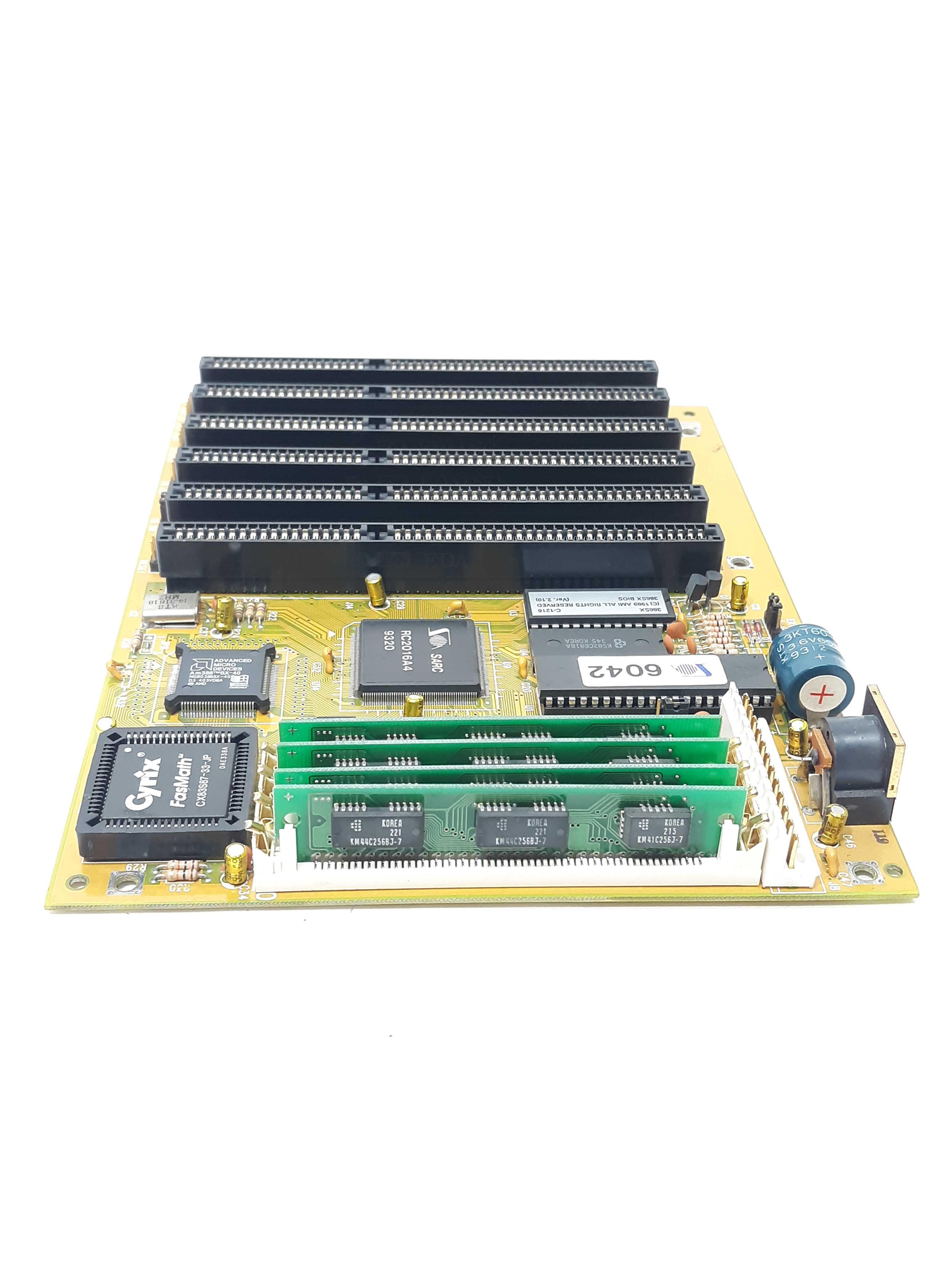 386 PC Chips M396F V2.2 mini Motherboard w Intel 386SX-20 CPU & 1