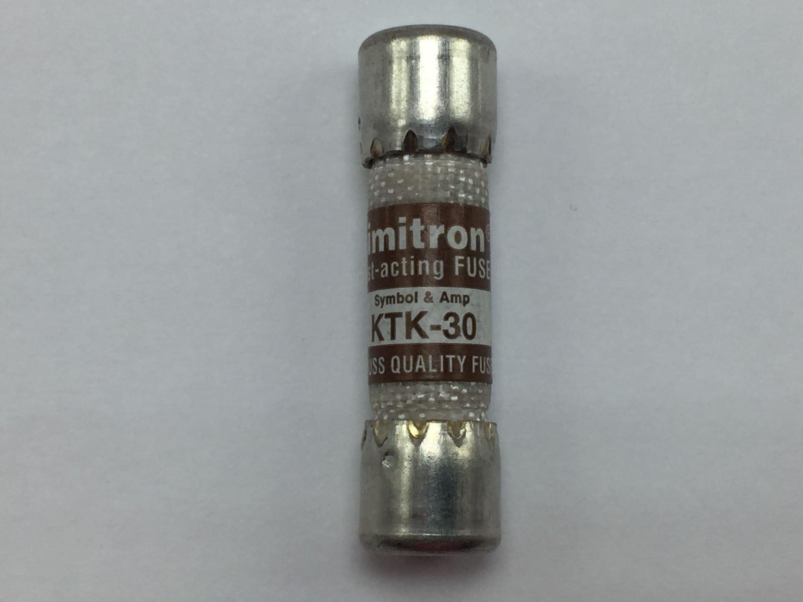 NEW BUSSMANN KTK-30 LIMITRON FAST ACTING FUSE 30A 600V Lot of 3