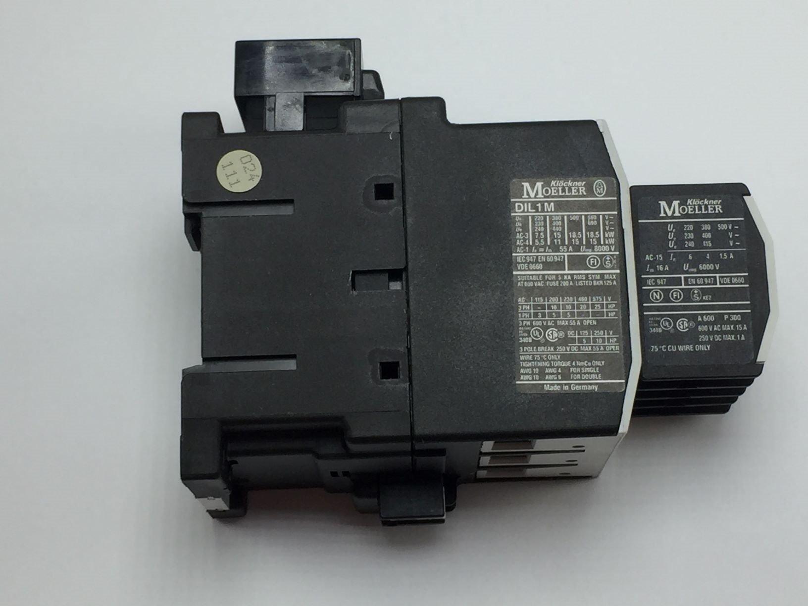 Moeller RC B DIL 250 Power Contactor W/ DIL 1M TESTED/EXCELLENT 
