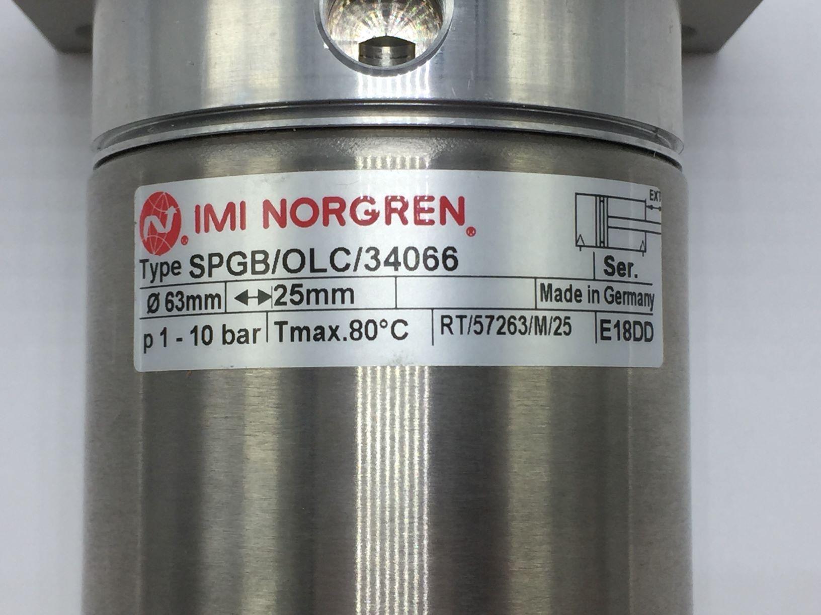 Norgren SPGB/OLC/34066 BORE 63 MM STROKE 25 MM PNEUMATIC CYLINDER 