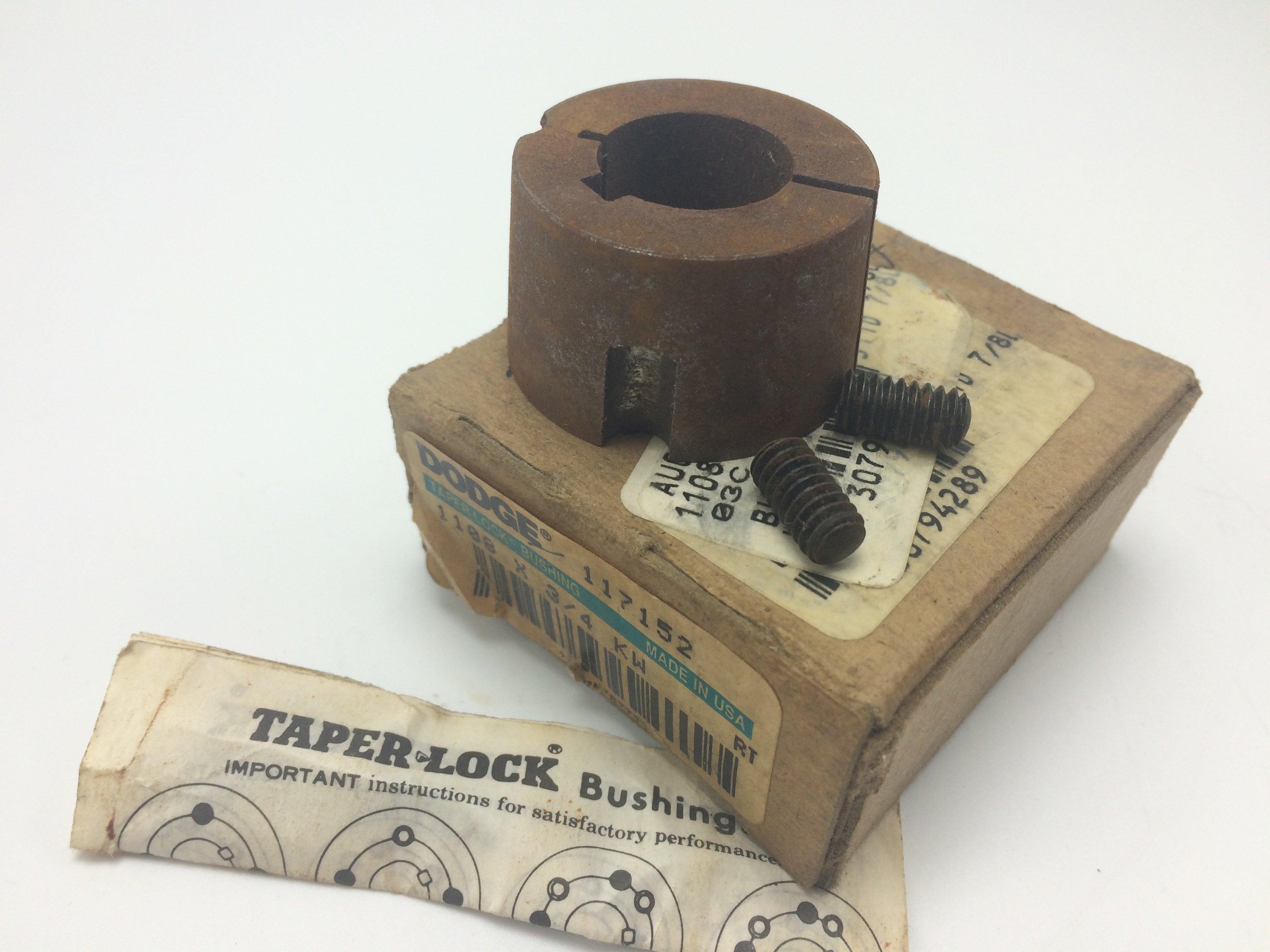 NEW Dodge 117152 TaperLock® Bushing 1108 X 3/4" Bore KW