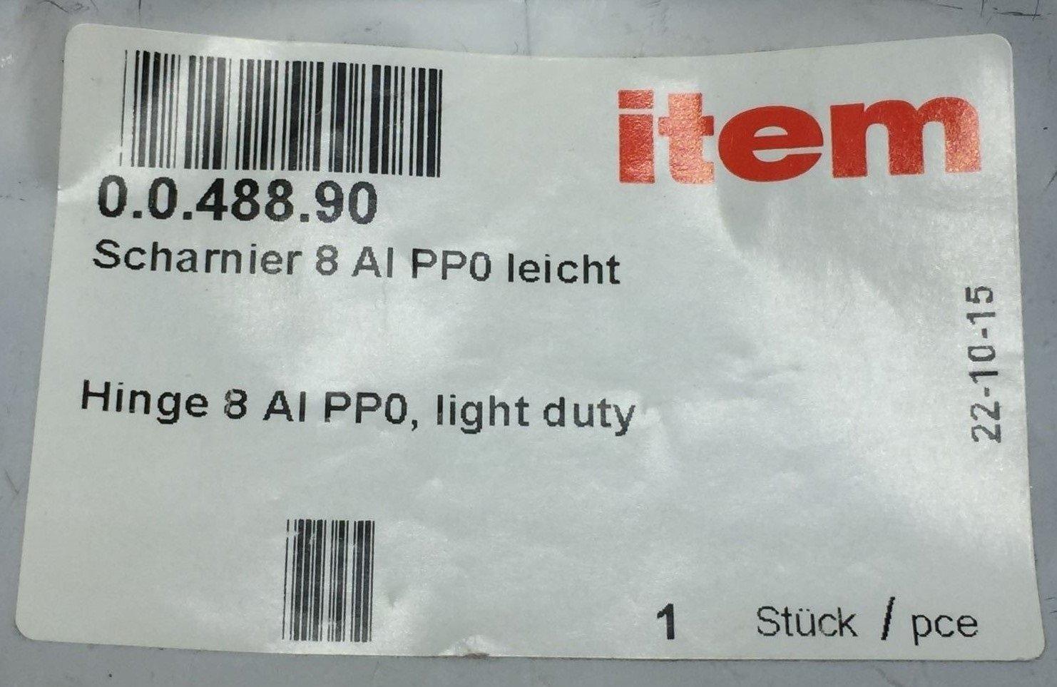 NEW ITEM 0.0.488.90 HINGE B Al PP0 LIGHT DUTY 