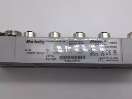 ALLEN BRADLEY 1732EIB16M12SOEDR SER.A ARMORBLK ETH/NET/IP BLCK 12-30VDC 