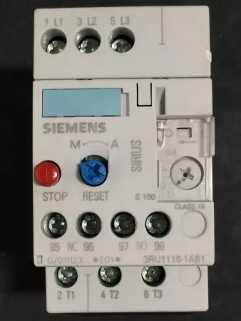  SIEMENS 3RU1116-1AB1 OVERLOAD RELAY 1.1-1.6 AMP, SIZE S00 TESTED 