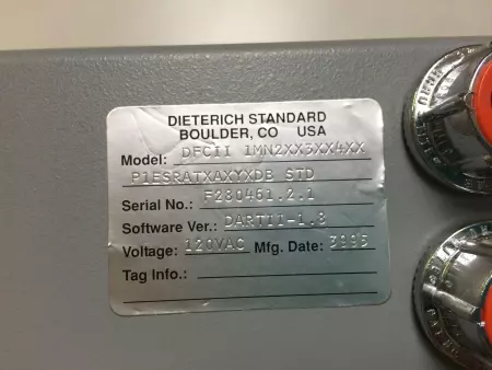 Dieterich Standard DFCII-1MN2XX3XX4XXP1ESRATXAXYX Dart II Flow Controller 