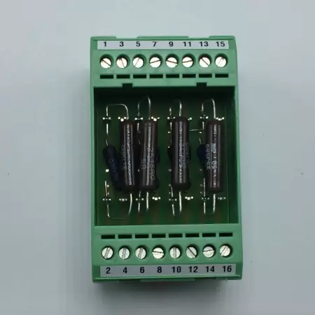 PHOENIX EMG 45-B8 HOUSING 16 CONNECTIONS W/RESISTORS 5OHM 5W 