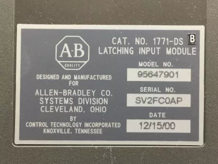 Allen-Bradley 1771-DS SER.B Input Module 