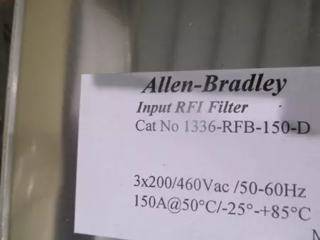 Allen Bradley 1336-RFB-150-D Input RFI Filter, 150A 