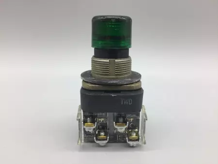 ALLEN BRADLEY 800T-QA24 ILLUMINATED GREEN PUSHBUTTON 24VAC/DC, SERIES T TESTED 