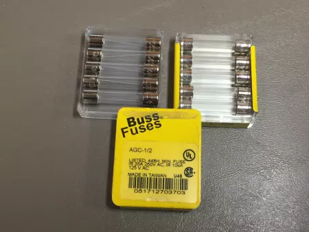 NEW Bussmann AGC-1-2 AGC Glass Fast Acting Fuses  125VAC 1/2Amp 