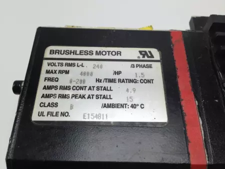 Giddings & Lewis 401-34227-82 Centurion Servo Motor, 1.5HP,  SSM430 