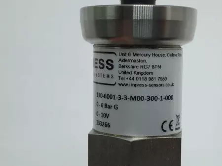 Impress 110-6001-3-3-M00-300-1-000 Pressure Transmitter, 0-10VDC  0-6 Bar 