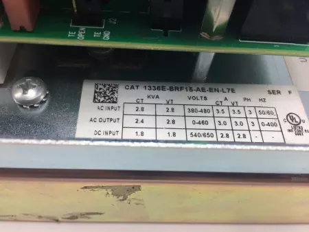 Allen-Bradley 1336E-BRF15-AE-EN-L7E SER.F 1336 Impact AC Drive, 1.5HP 