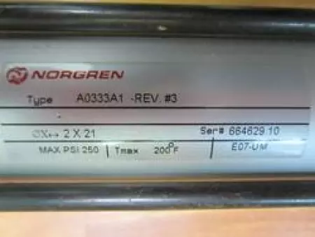  Norgren A0333A1 EV.3 PNEUMATIC Cylinder TESTED 