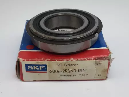 SKF 6006-2RSNRJEM RADIAL DEEP GROOVE BALL BEARING 30MM BORE DIAMETER 