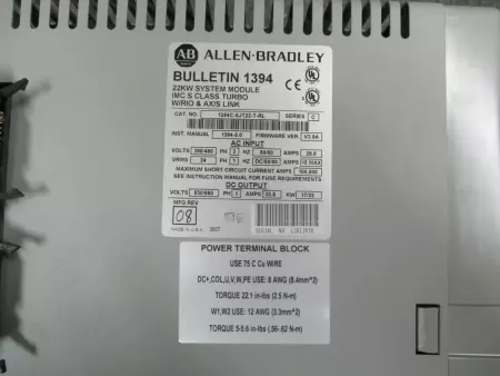 Allen-Bradley 1394C-SJT22-T-RL SER.C Digital Servo Controller, 22kW -In Germany 