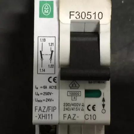  Moeller FAZ-C10 & FAZ/FIP-XHI11 Auxiliary Contact 