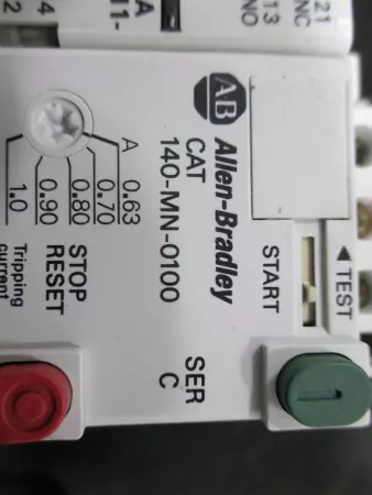 Allen-Bradley 140-MN-0100 SER. C Manual Motor Starter-Protector 0.63-1.0Amp 