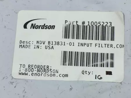 Nordson 1005223 NDV B13831-01 Input Filter Qty 16 Pcs 