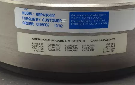 American Autogard REPAIR-600 Torque Limiter 37mm Bore 