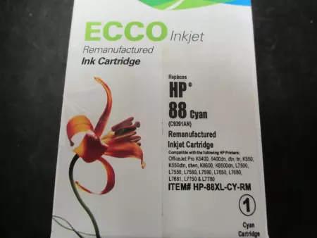 Ecco Inkjet HP 88XL Remanufactured Ink Cartridges for HP 88XL - 1 Cyan/1 Magenta 