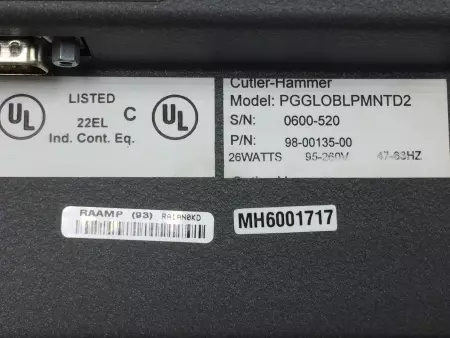 Cutler-Hammer 98-00135-00 Operator Interface Touchscreen Panel 