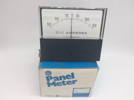 GENERAL ELECTRIC 255325ECEC1JAA PANEL METER  50-0-50 DC AMPERES 