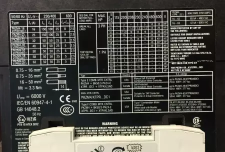 Eaton PKZM4-40 Circuit Breaker/Motor Starter 690V 40Amp 3-Pole 