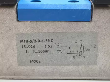  Festo MFH-5/2-D-1-FR-C Solenoid Valve W/MSFG-24/42-50/60-DS-OD Coil 