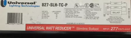 NEW Universal Lighting 827-SLH-TC-P Universal Watt Reducer™ Slimline Ballast 425