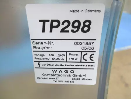 Wago TP298 THERMAL TRANSFER PRINTER 