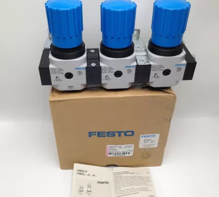 FESTO LRB-1/2-D-7-O-K3-MIDI PRESSURE REGULATING VALVE MANIFOLD 