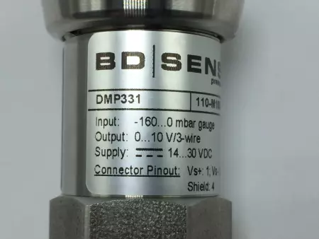 BD Sensors 110-M160-3-5-M00-100-1-000 Pressure Transmitter 14-30VDC  DMP-331 
