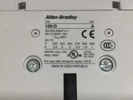 Allen-Bradley 100-D210EA11 Non-Reversing Contactor, 460V 210A 