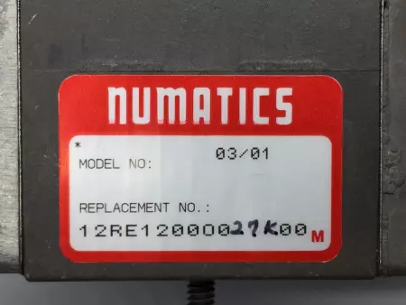 NEW NUMATICS 12RE1200O027K00 PNEUMATIC REGULATOR 10-130 PSIG 0.7-9.0 BAR 