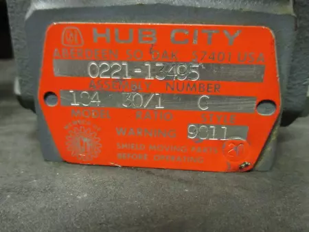  Hub City 0221-13495-184 Hub City Gear Reducer 