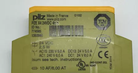  Pilz 774585 PZE-X4  Contact Module 24VDC 2.5W 