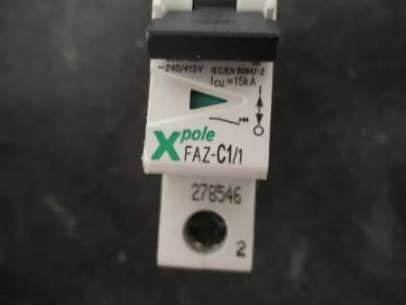  Moeller FAZ-C1/1 Circuit Breaker 277V 1Amp 