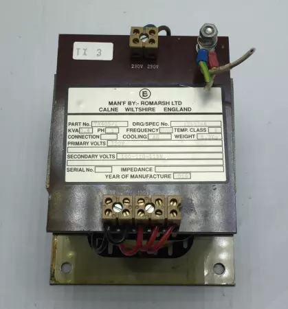  ROMARSH TX405/1 TRANSFORMER TESTED/EXCELLENT 