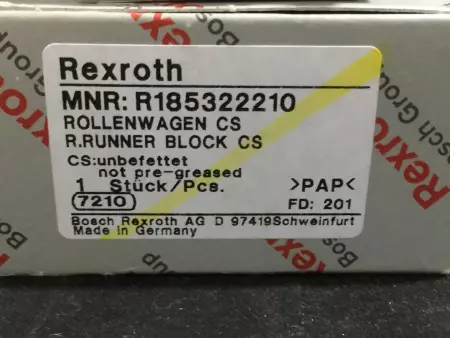 REXROTH R185322210 LONG RUNNER BLOCK SIZE 25 