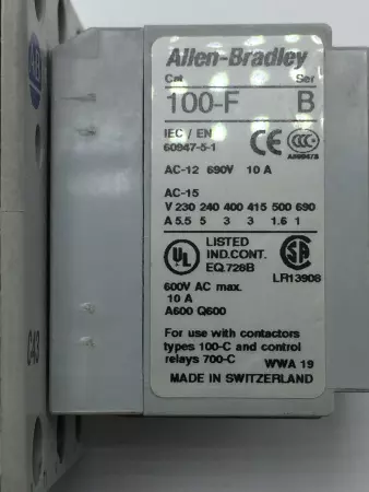  ALLEN BRADLEY 100-C43Z-00 ALLEN BRADLEY NON-REVERSING CONTACTOR 43A/24VDC COIL,