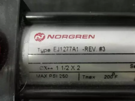  NORGREN EJ1277A1 Air Cylinder DOUBLE ACTING TESTED 