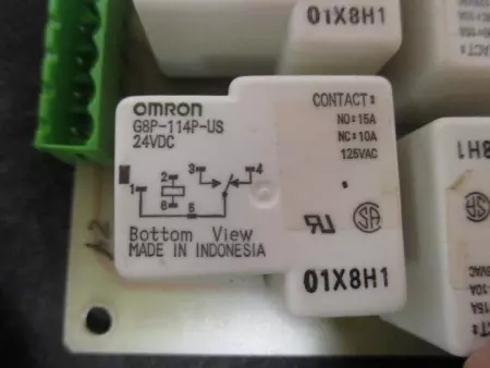  Omron G8P-114P-US Relay Board W/10 Relay Modules 