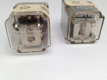  Potter & Brumfield Relays KRPA-14AG-120 Relay 120V, 50/60HZ 11-Pin Lot of 2