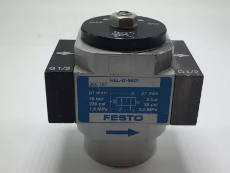   HEL-D-MIDI START VALVE 2-16BAR 29-130PSI G1/2IN #360727 TESTED/EXCELLENT 